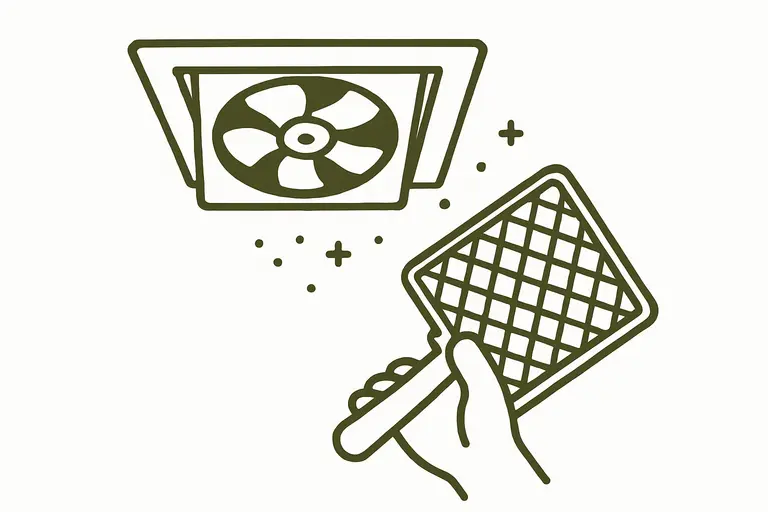 Illustration de ventilateur d'extraction de salle de bain