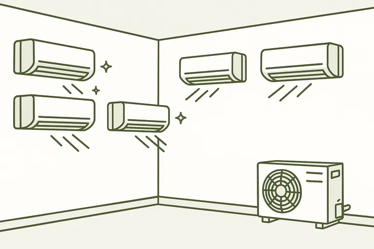Service de nettoyage multi-unités de climatisation commerciale