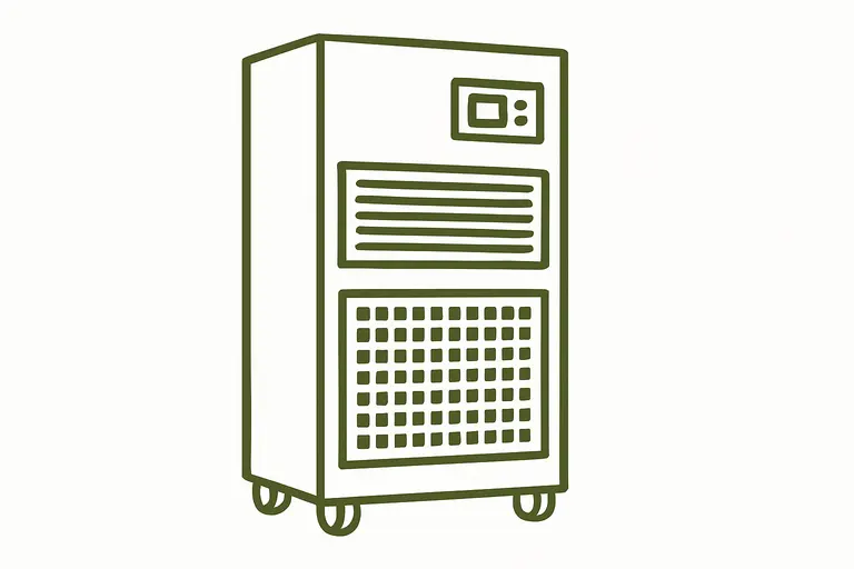 Commercial industrial dehumidifier illustration