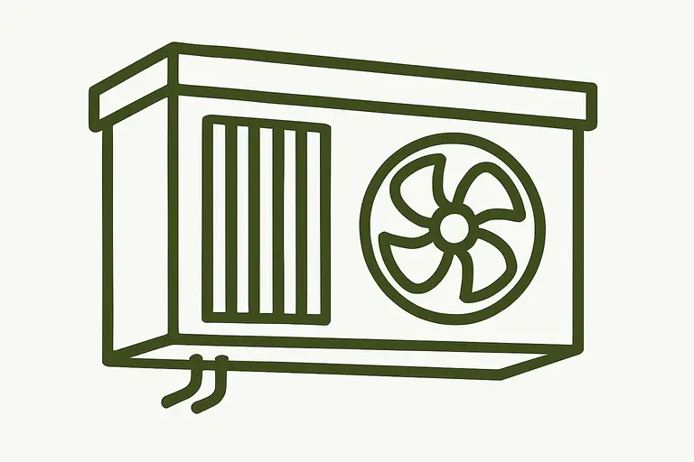 Commercial evaporator coil unit illustration