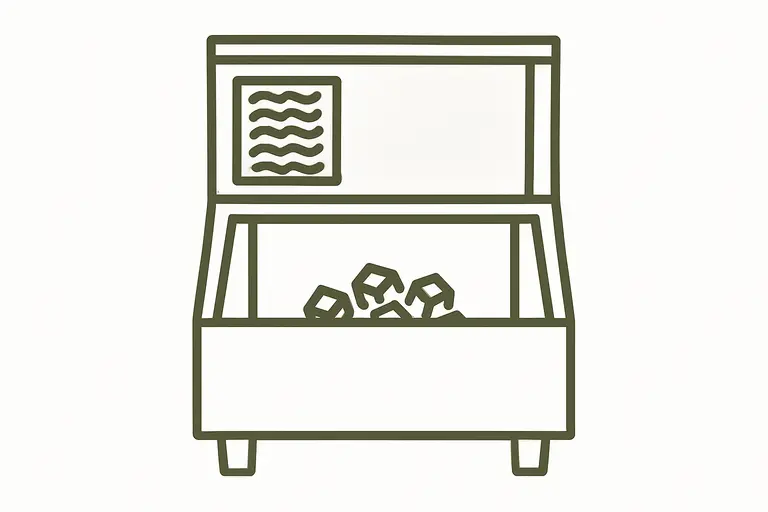 Commercial ice machine with low output problem illustration