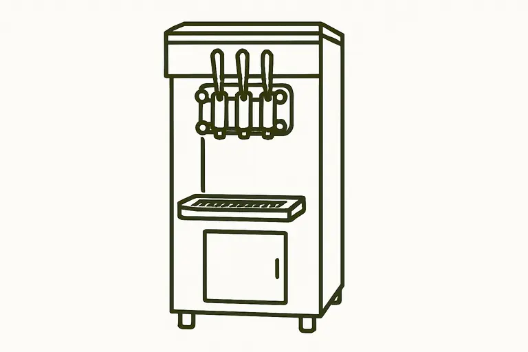 Commercial soft-serve machine illustration