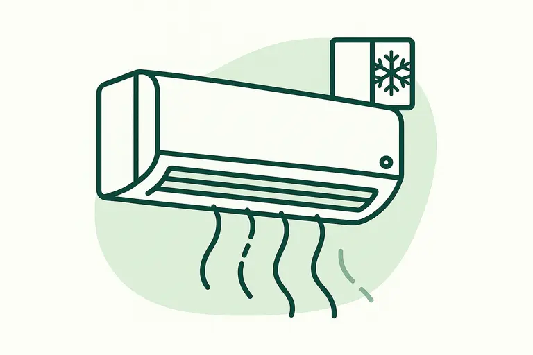 Heat pump outdoor unit with winter frost in Montreal — normal frost versus abnormal ice